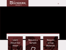 Tablet Screenshot of melchizedekproject.com